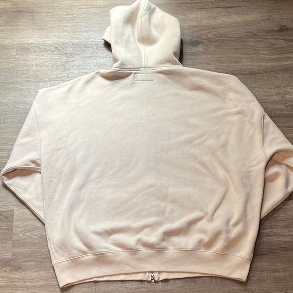 Abercrombie&fitch Cream Beige Oversized A&F Zip Hoodie XL - Picture 2 of 3